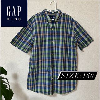 ギャップキッズ(GAP Kids)の※プロフ必読※GAP kids チェック柄　半袖ボタンダウンシャツ　160cm(ブラウス)