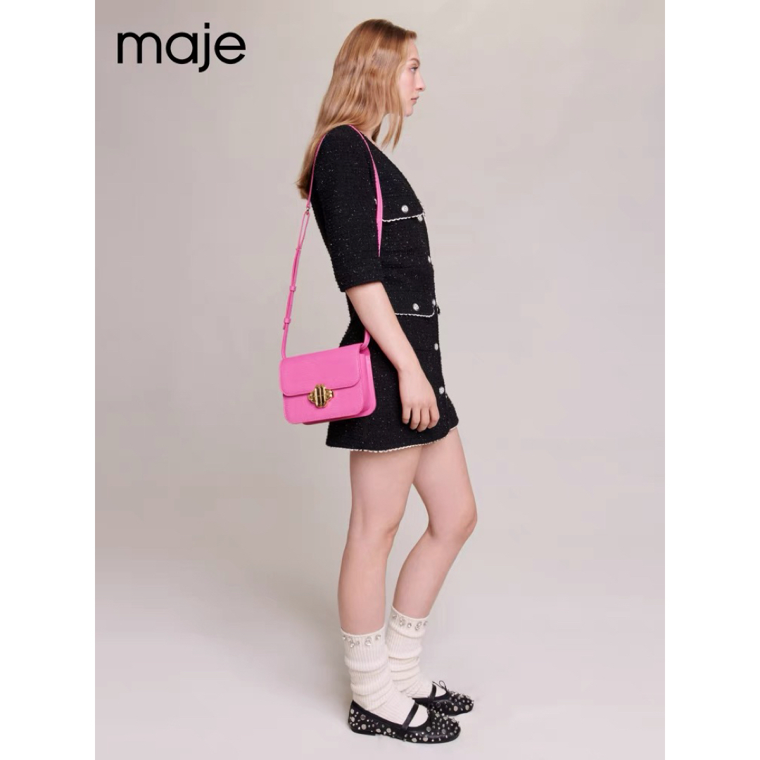 maje - ❤️maje2023新作新品 黒柄 長袖 ニット ワンピース オシャレ