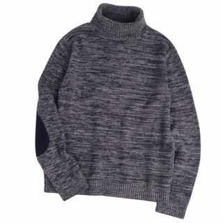 コムデギャルソン(COMME des GARCONS)の美品 ジュンヤワタナベコムデギャルソン JUNYA WATANABE COMME des GARCONS ニット セーター ハイネック ウール エルボーパッチ トップス メンズ L グレー/ネイビー(ニット/セーター)