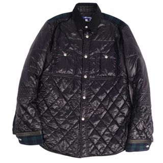 コムデギャルソン(COMME des GARCONS)の美品 ジュンヤワタナベコムデギャルソン JUNYA WATANABE COMME des GARCONS ジャケット ブルゾン 襟コーデュロイ キルティング ナイロン アウター メンズ L ブラック(その他)