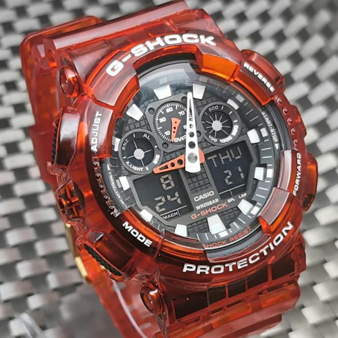 G-SHOCK GA-100 キャンディレッド ベゼル & ベルト [電池新品]