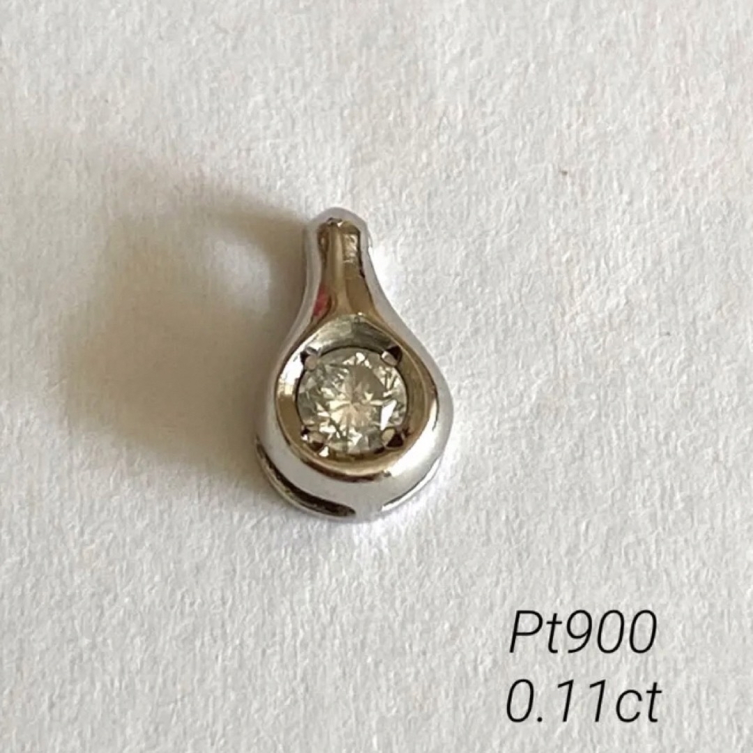 Pt900    0.11ct      1粒ダイヤのネックレストップ レディースのアクセサリー(チャーム)の商品写真