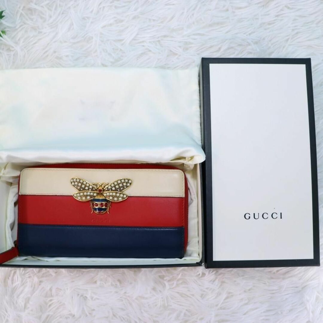 Gucci - GUCCI ラウンドファスナー長財布 クイーンマーガレット ...