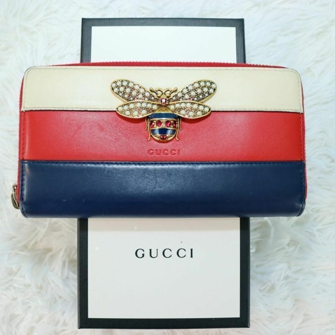 Gucci - GUCCI ラウンドファスナー長財布 クイーンマーガレット ...