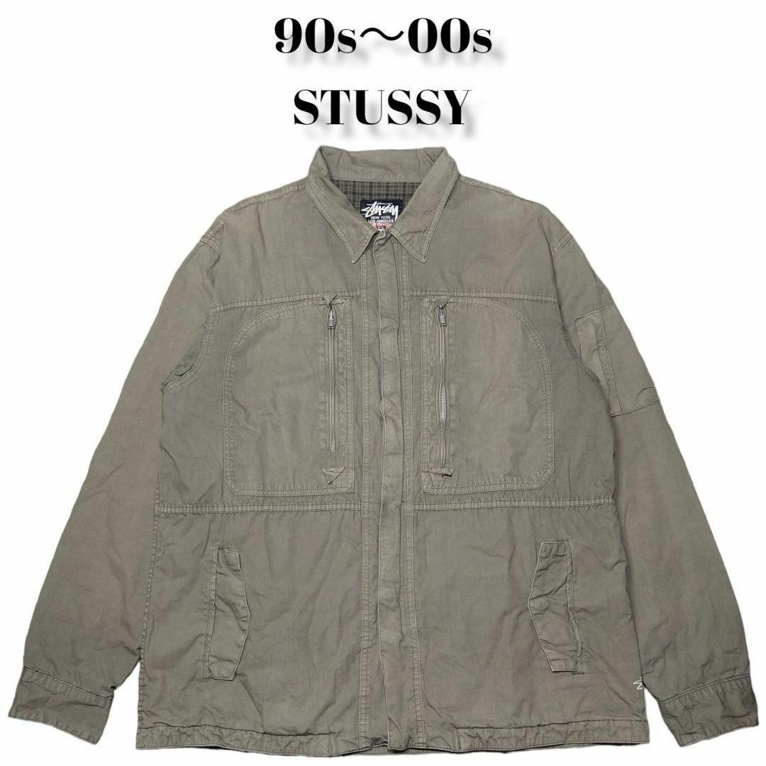 STUSSY(ステューシー)の90s 00s STUSSYミリタリージャケット ステューシー ショーンフォント メンズのジャケット/アウター(ミリタリージャケット)の商品写真
