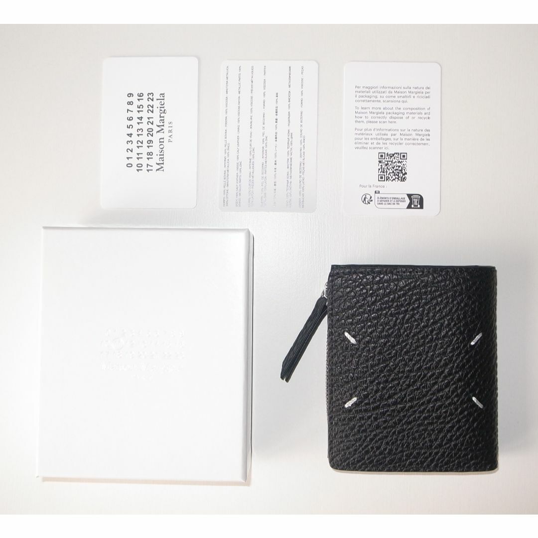 maison margiela マルジェラ 財布 wallet grain leather black 22SS-