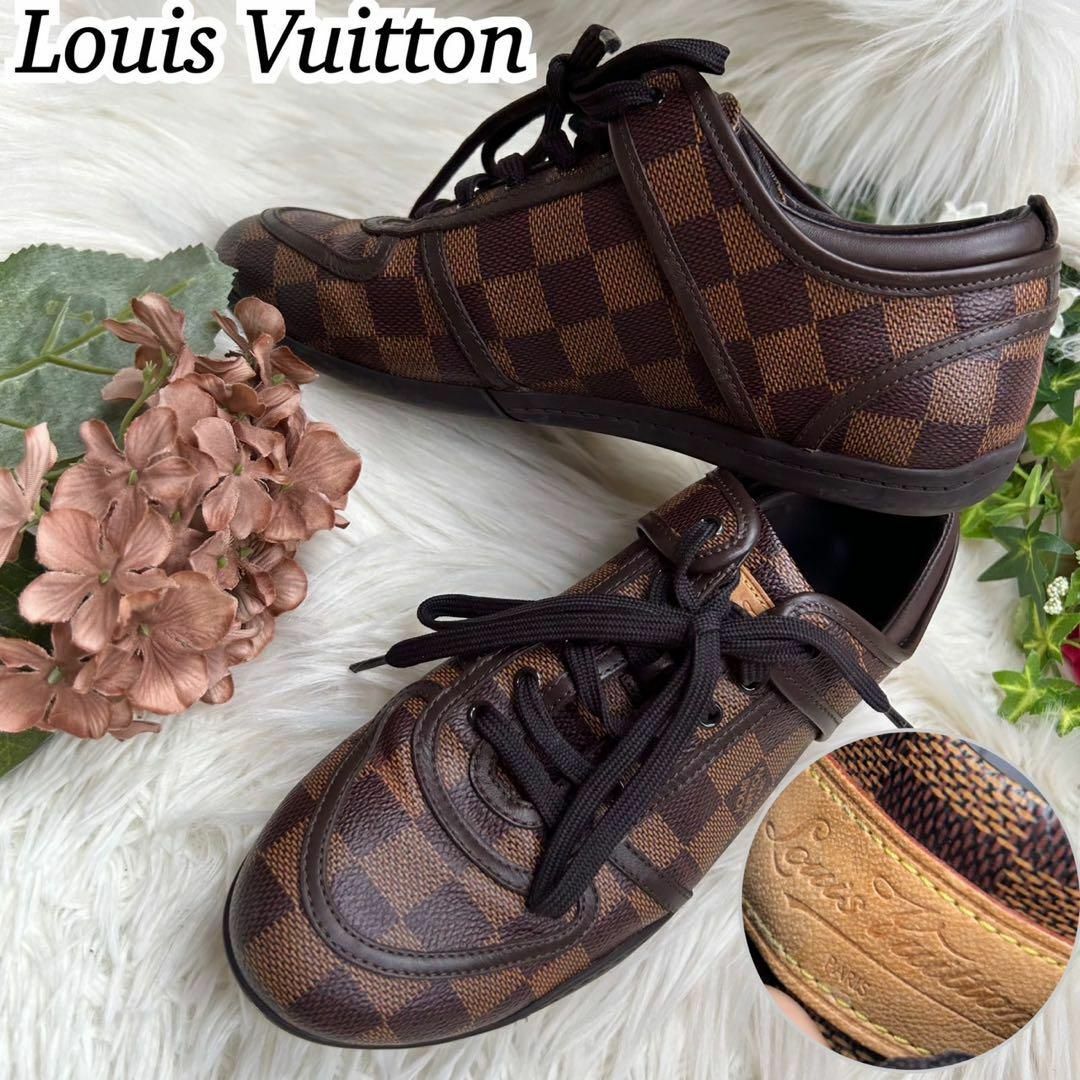 LOUIS VUITTON - ルイ ヴィトン 靴 ダミエ柄 美品 ロゴ入り レディース