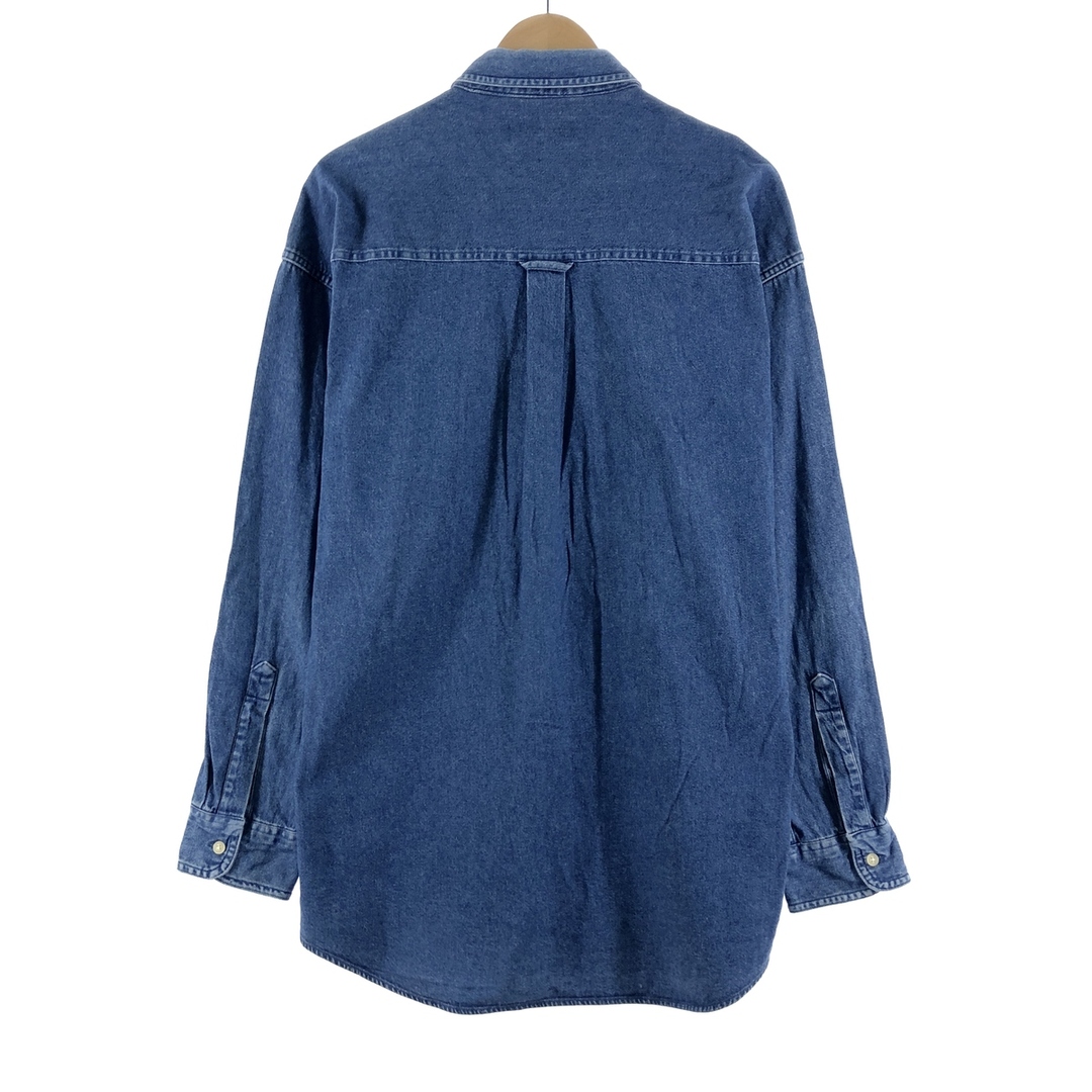 古着 90年代 ラルフローレン Ralph Lauren CHAPS チャップス 長袖 ボタンダウンデニムシャツ メンズXL /eaa373734