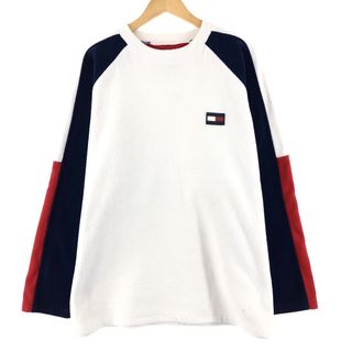 トミーヒルフィガー(TOMMY HILFIGER)の古着 90年代 トミーヒルフィガー TOMMY HILFIGER フリースプルオーバー メンズL ヴィンテージ /eaa363069(その他)