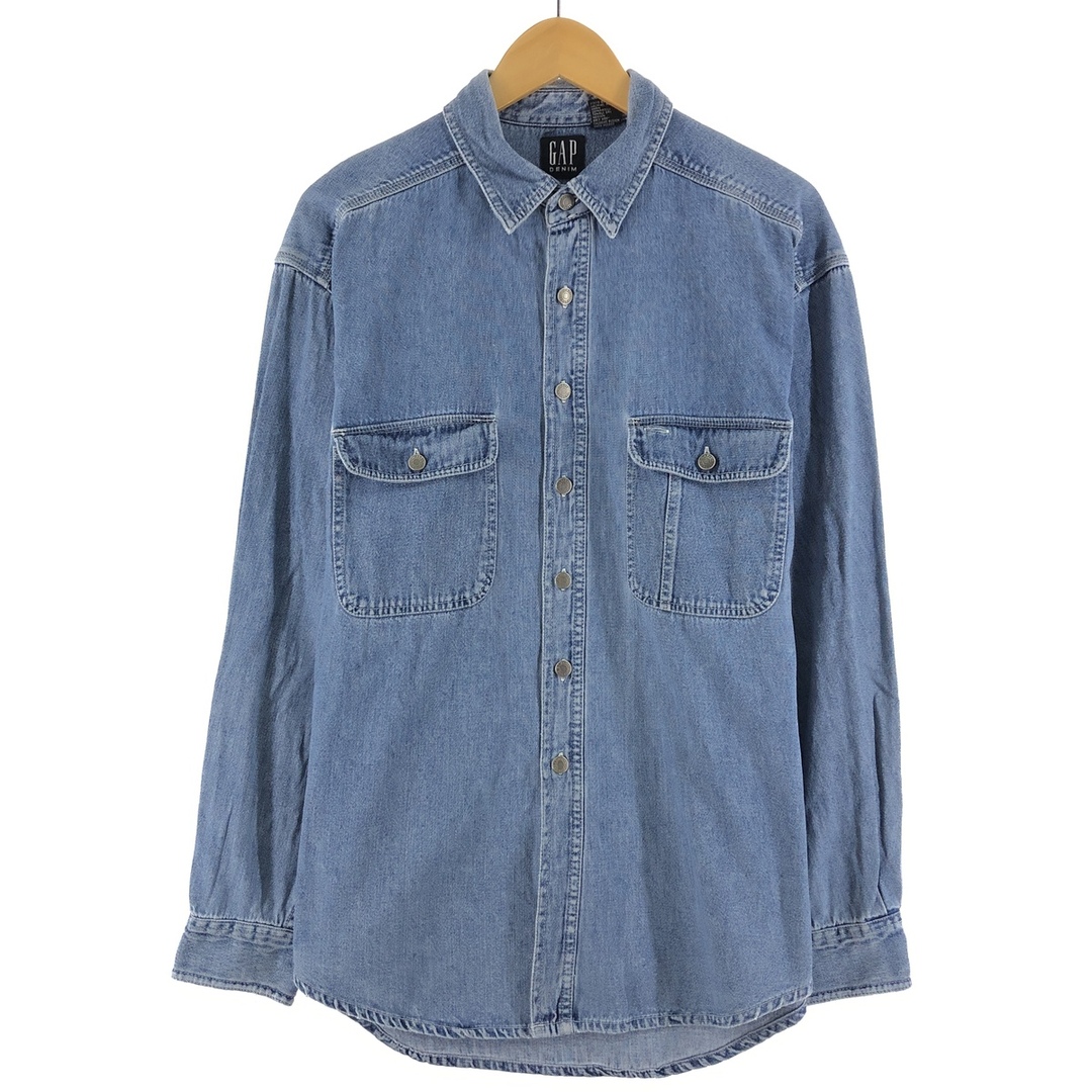 90年代 ギャップ GAP DENIM オールドギャップ 長袖 デニムシャツ メンズL ヴィンテージ /eaa373727