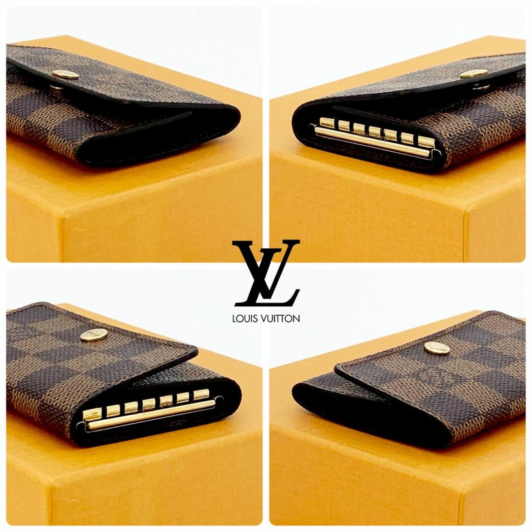 【本物保証】 箱・布袋付 超美品 ルイヴィトン LOUIS VUITTON ダミエ ミュルティクレ6 キーケース6本用 鍵入れ エベヌ N62630