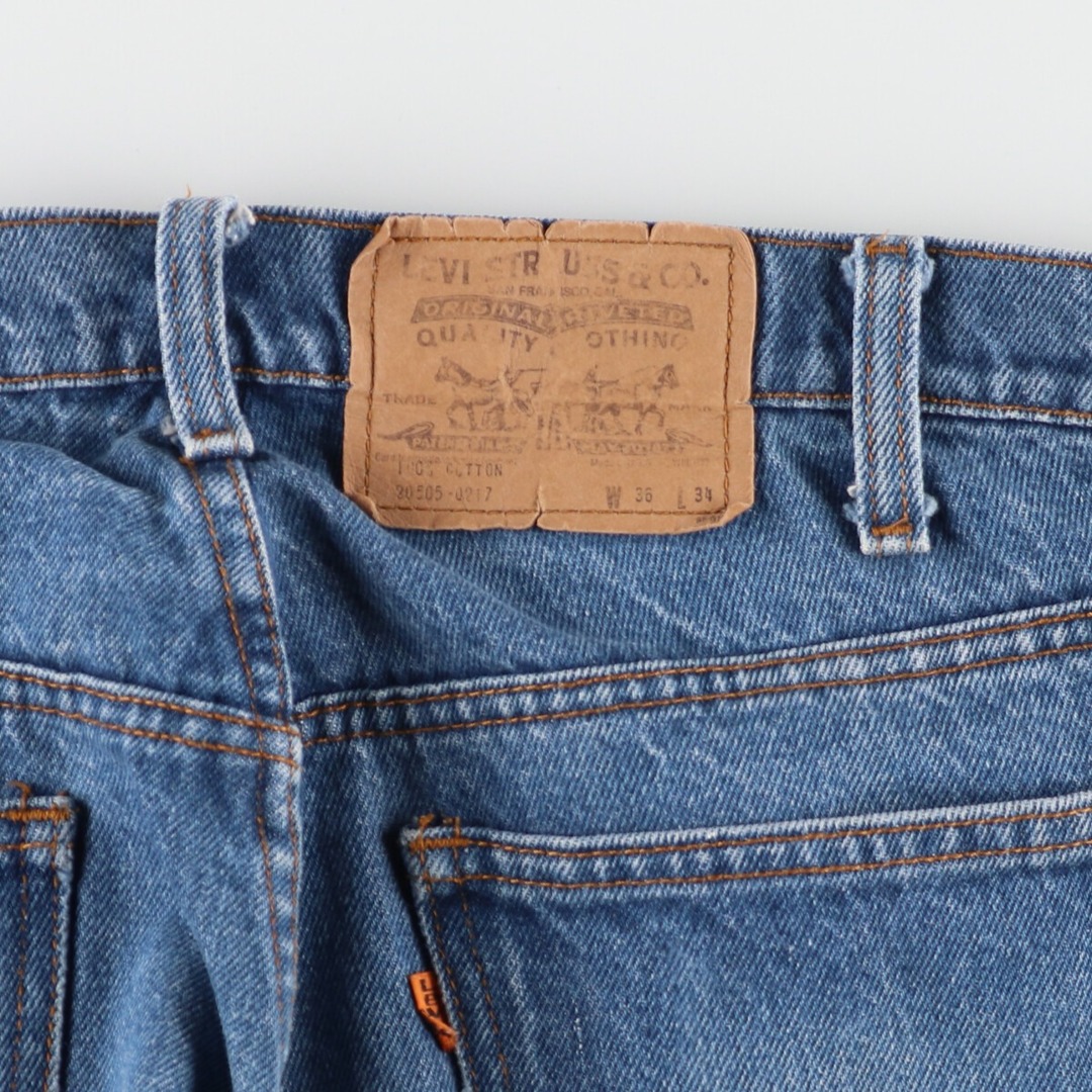 80年代 リーバイス Levi's 20505-0217 オレンジタブ テーパードジーンズ デニムパンツ USA製 メンズw35 ヴィンテージ /eaa373808