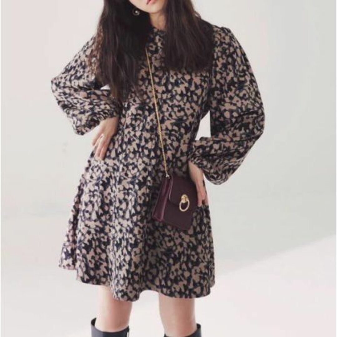 GRL - 新品 GRL グレイル レオパード柄 ワンピース tg471 S 7号 小さい