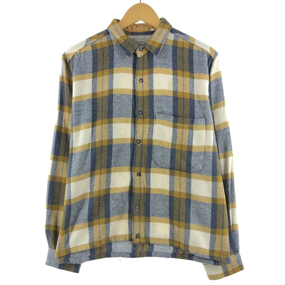 リーバイス Levi's チェック柄 ウールボックスシャツ メンズL /eaa370669ウールボックスシャツ素材