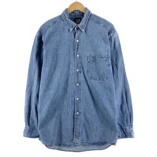 ギャップ(GAP)の古着 90年代 ギャップ GAP 長袖 ボタンダウンデニムシャツ メンズL /eaa373745(シャツ)