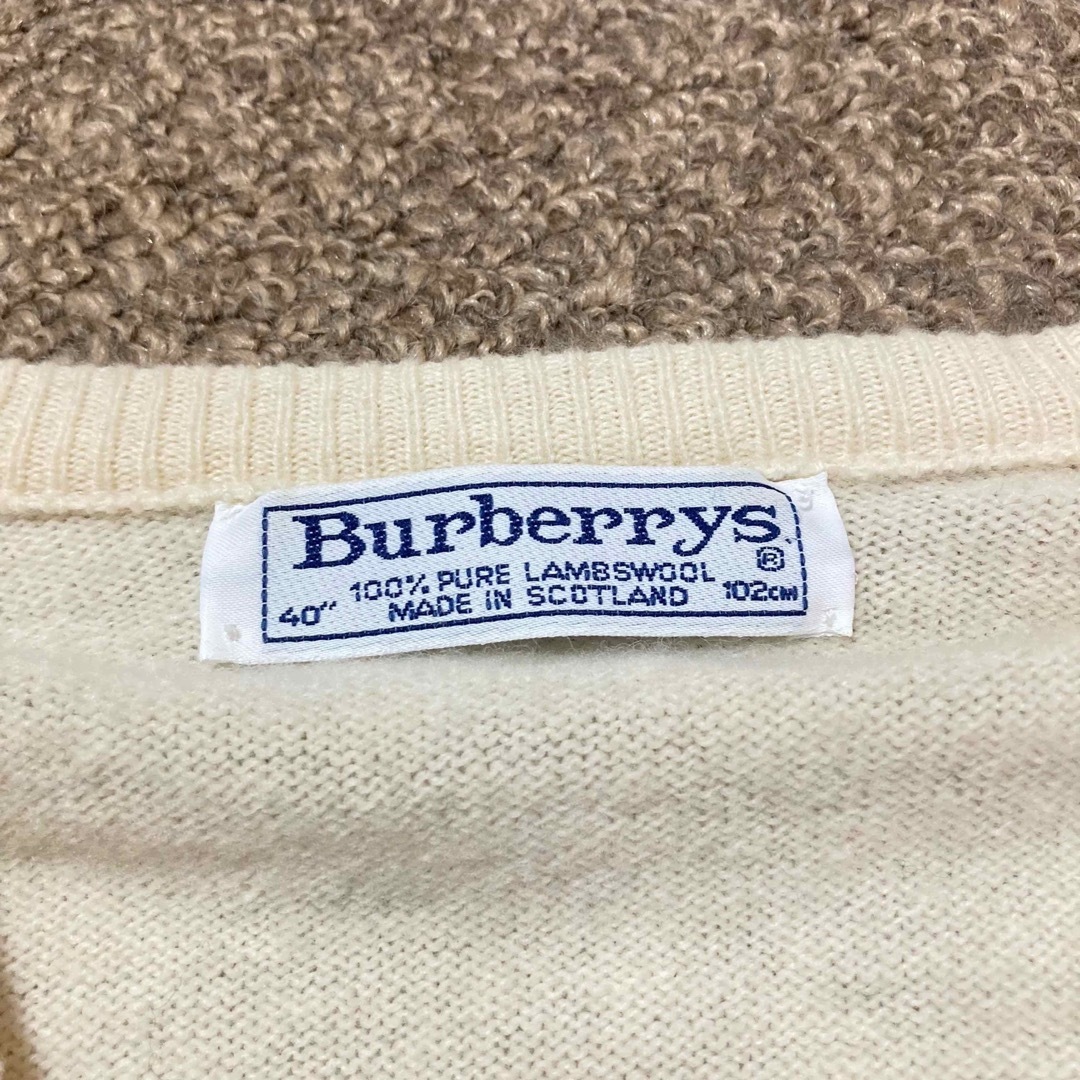 BURBERRY(バーバリー)のバーバリーズ BURBERRYS ニット セーター 長袖 羊毛 ロゴ刺繍 90s メンズのトップス(ニット/セーター)の商品写真