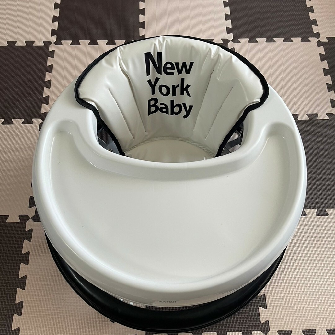 美品　歩行器　New York Baby　シンプル　白　黒　固定