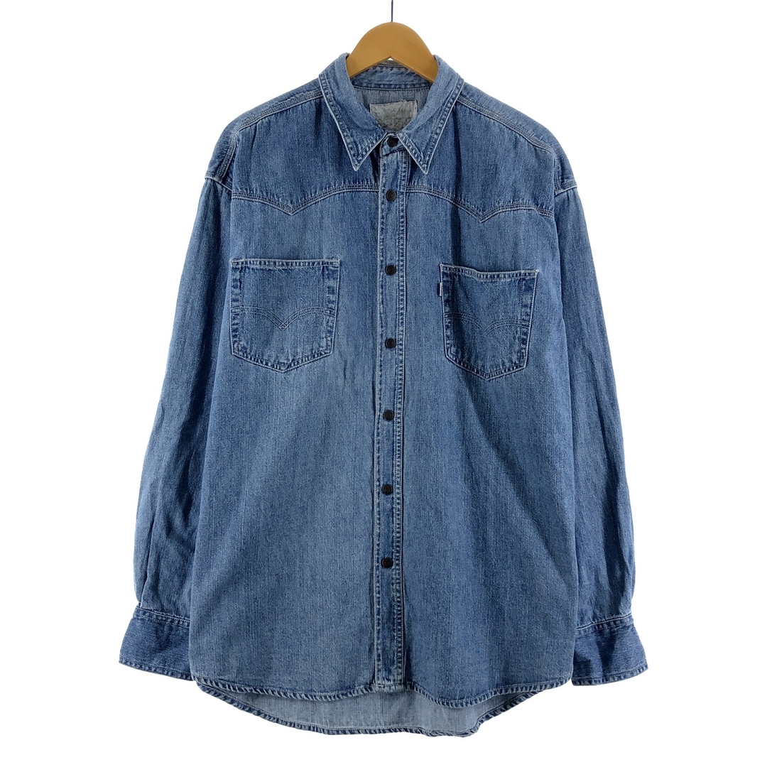 Levi's(リーバイス)の古着 リーバイス Levi's 長袖 ボタンダウンデニムシャツ メンズL /eaa373748 メンズのトップス(シャツ)の商品写真