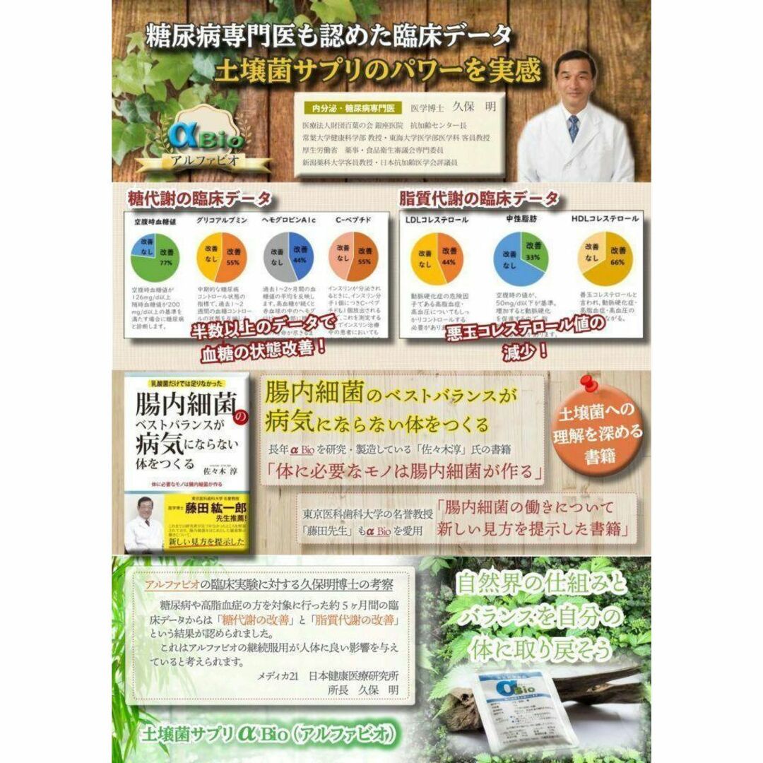 アルファＢＩＯ 土壌菌 サプリメント 腸内細菌 乳酸菌 大豆発酵食品 健康食品 3