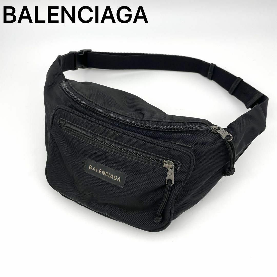 大人気☆ブラック】BALENCIAGA ウエストポーチ クロスボディ 5917 ...