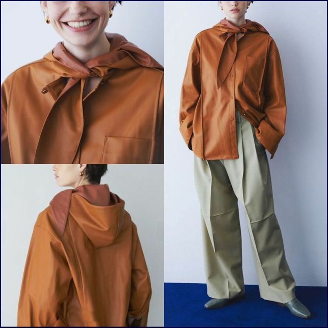 【2020／定価41800円】IRENE　 Faux Leather Shirt