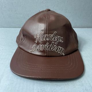 ハーレーダビッドソン(Harley Davidson)の本革 HARLEY DAVIDSON ハーレーダビッドソン カウレザーキャップ(キャップ)