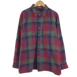 ペンドルトン(PENDLETON)の古着 ペンドルトン PENDLETON チェック柄 ウールシャツ USA製 メンズL /eaa370651(シャツ)