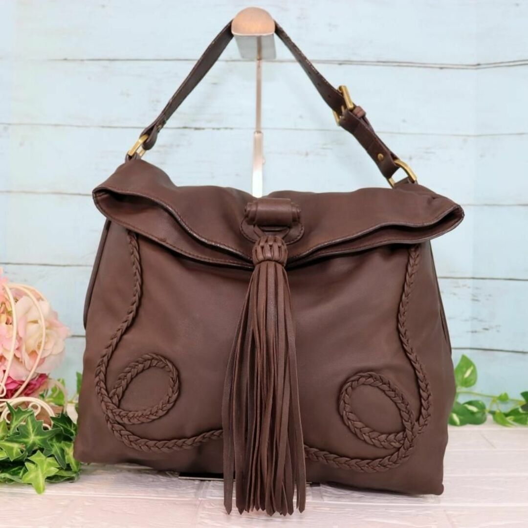 Mulberry マルベリー フリンジショルダーバッグ ナッパレザー