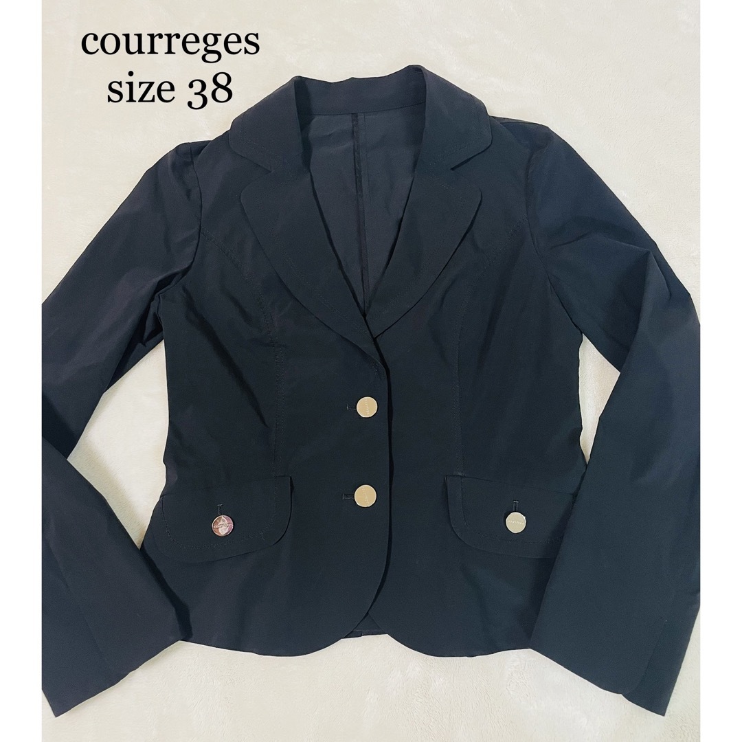Courreges(クレージュ)のcorreges クレージュ　テーラード　ジャケット　38 フォーマル　長袖 レディースのジャケット/アウター(テーラードジャケット)の商品写真