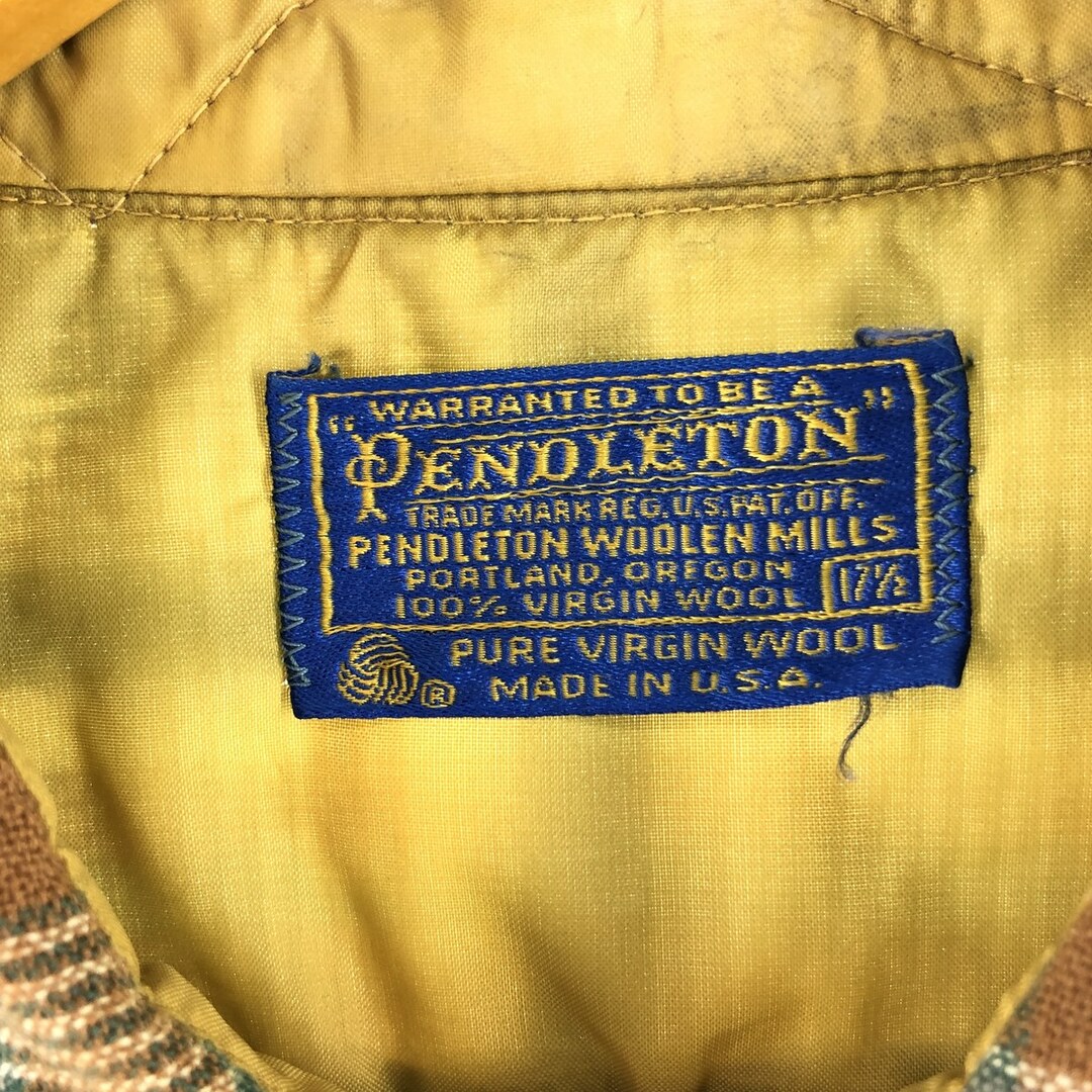 古着 70年代 ペンドルトン PENDLETON ウールシャツ USA製 メンズL ヴィンテージ /eaa370654