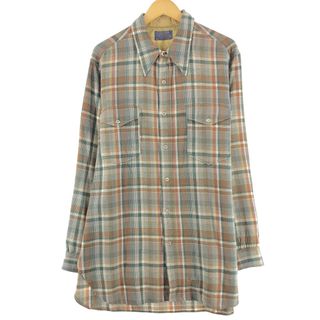 ペンドルトン(PENDLETON)の古着 70年代 ペンドルトン PENDLETON ウールシャツ USA製 メンズL ヴィンテージ /eaa370654(シャツ)