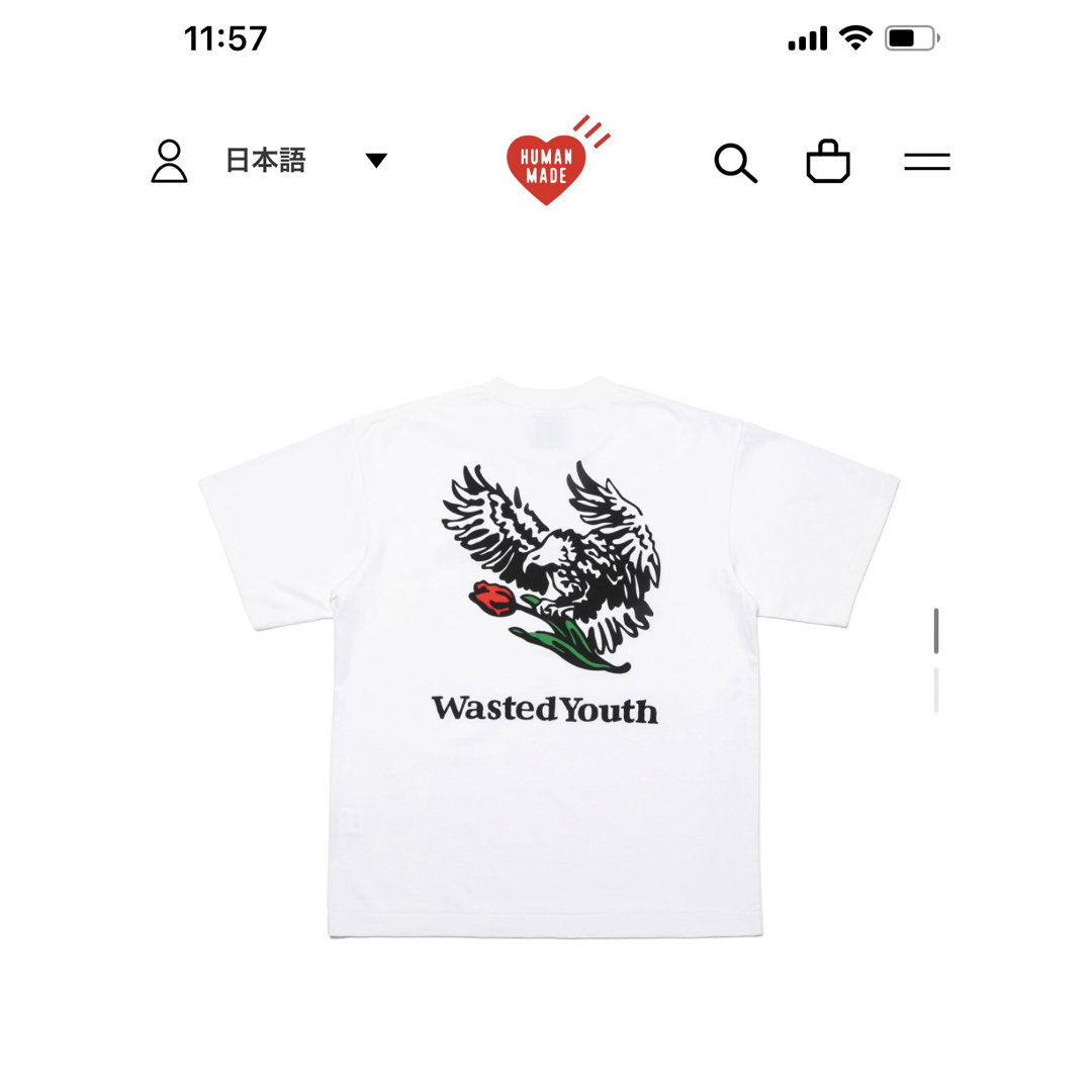 verdy wastedyouth鷹　ホワイトTシャツXL 2