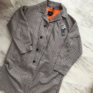 freaks store ガンクラブチェック ツイードコードオーバーサイズコート