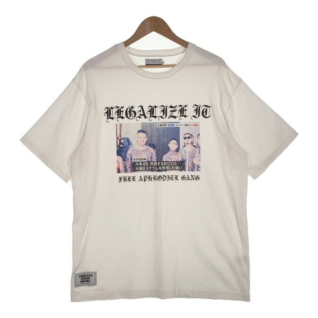 BUDSPOOL バッズプール APHRODITE GANG フォト Tシャツ 舐達麻 ホワイト Size XL