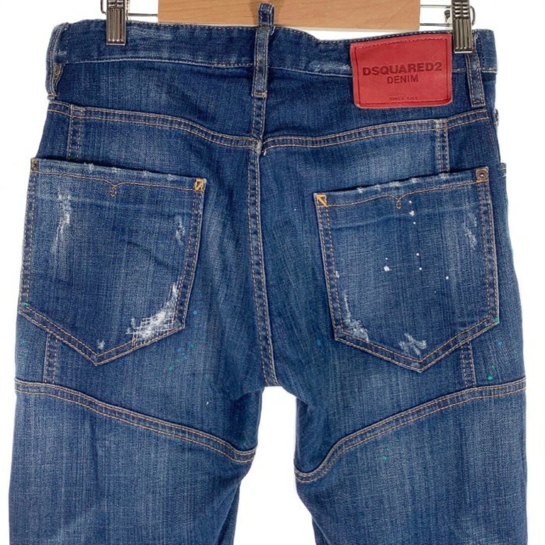 DSQUARED2 ディースクエアード TIDY BIKER JEAN バイカージーンズ デニム ペイント ダメージ加工 Size 48