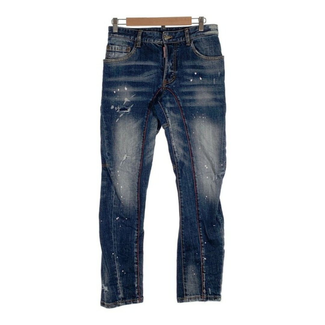 DSQUARED2 ディースクエアード 18SS Classic Kenny Twist Jean クラシックケニーツイストジーンズ ペンキ ダメージ加工 Size 44パンツ