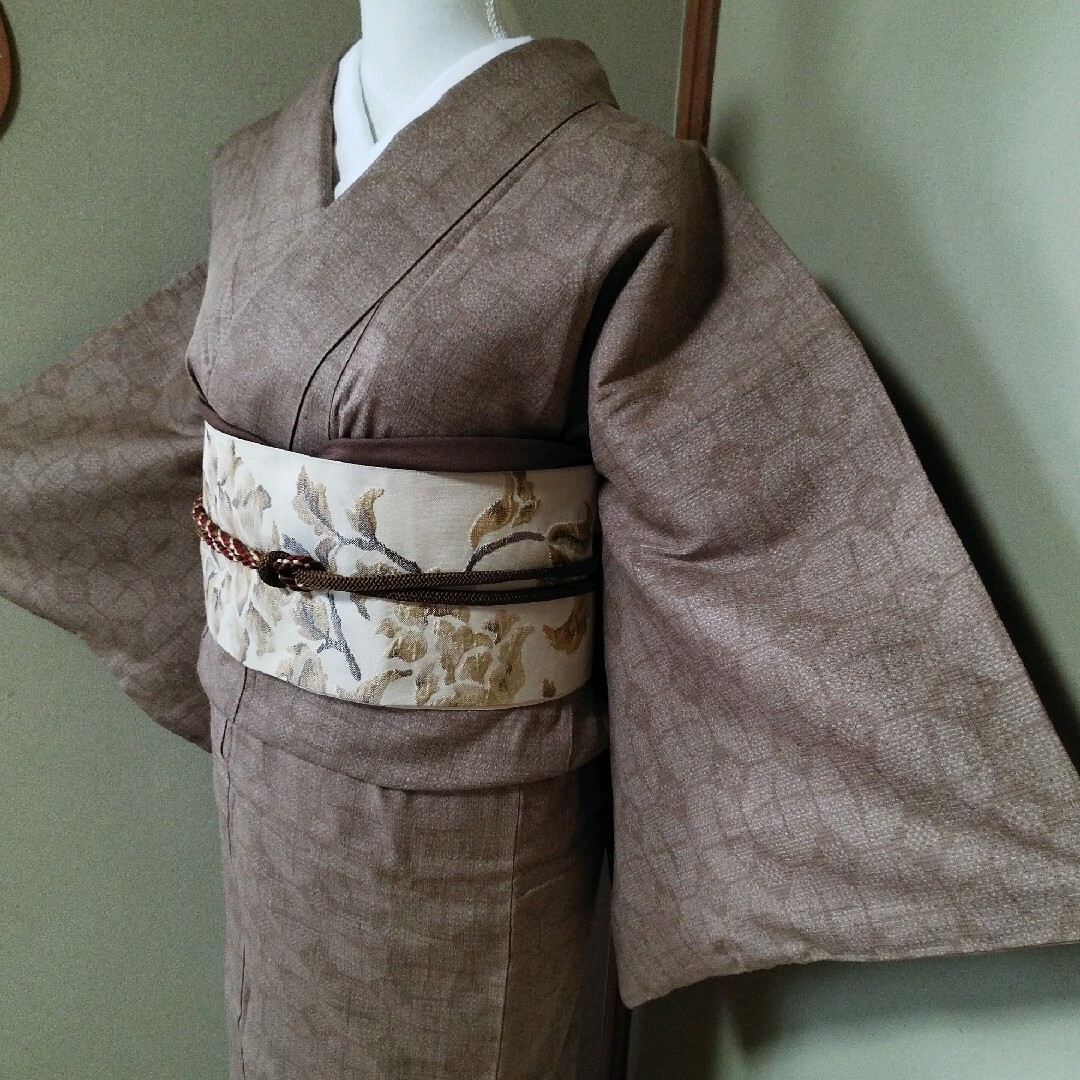 本場結城紬袷着物 - 着物