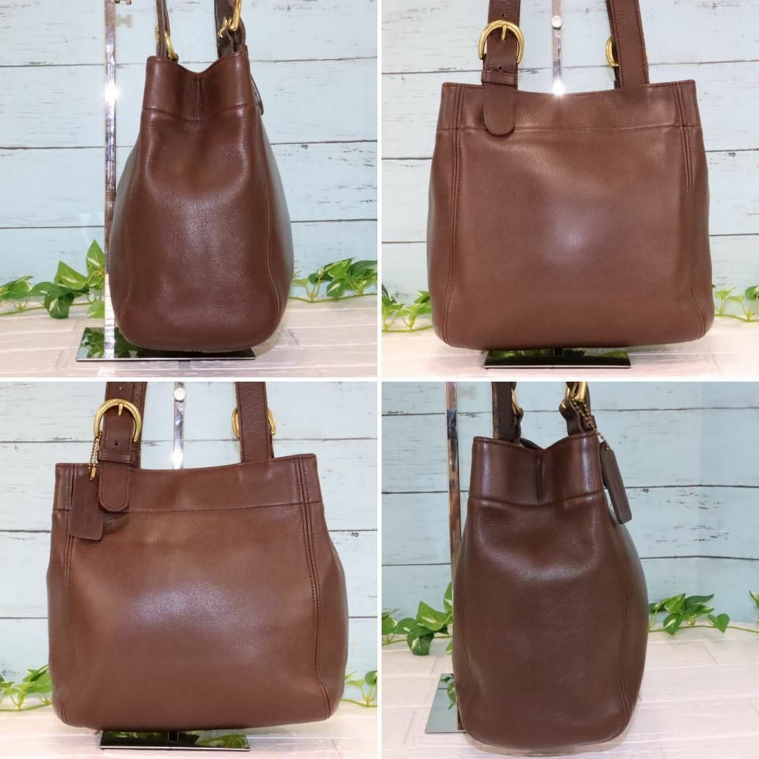 OLD COACH オールドコーチ トートバッグ ダークブラウン 本革 極上品 3