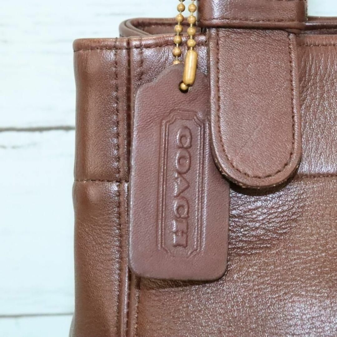 OLD COACH オールドコーチ トートバッグ ダークブラウン 本革 極上品 6