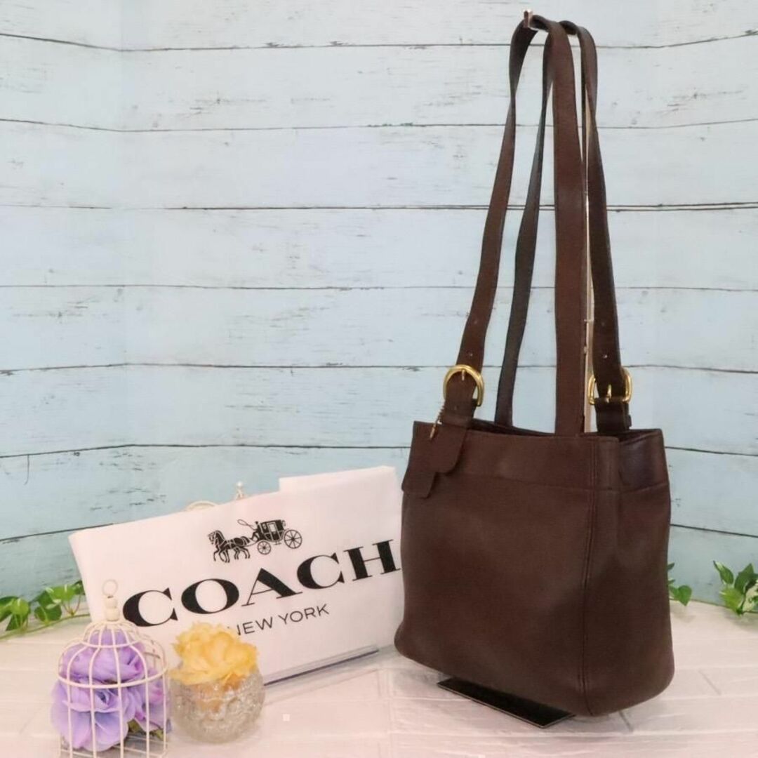 OLD COACH オールドコーチ トートバッグ ダークブラウン 本革 極上品