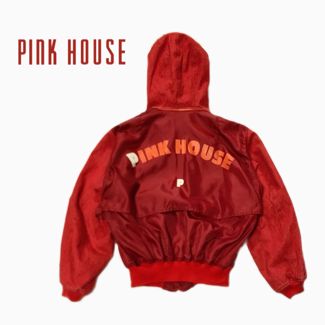 レディースPINK HOUSE 2WAYデニム切替フライトジャケット