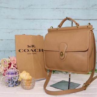 COACH　コーチ　トートバッグ　ショルダーバッグ　ベージュ　ミルクティ色