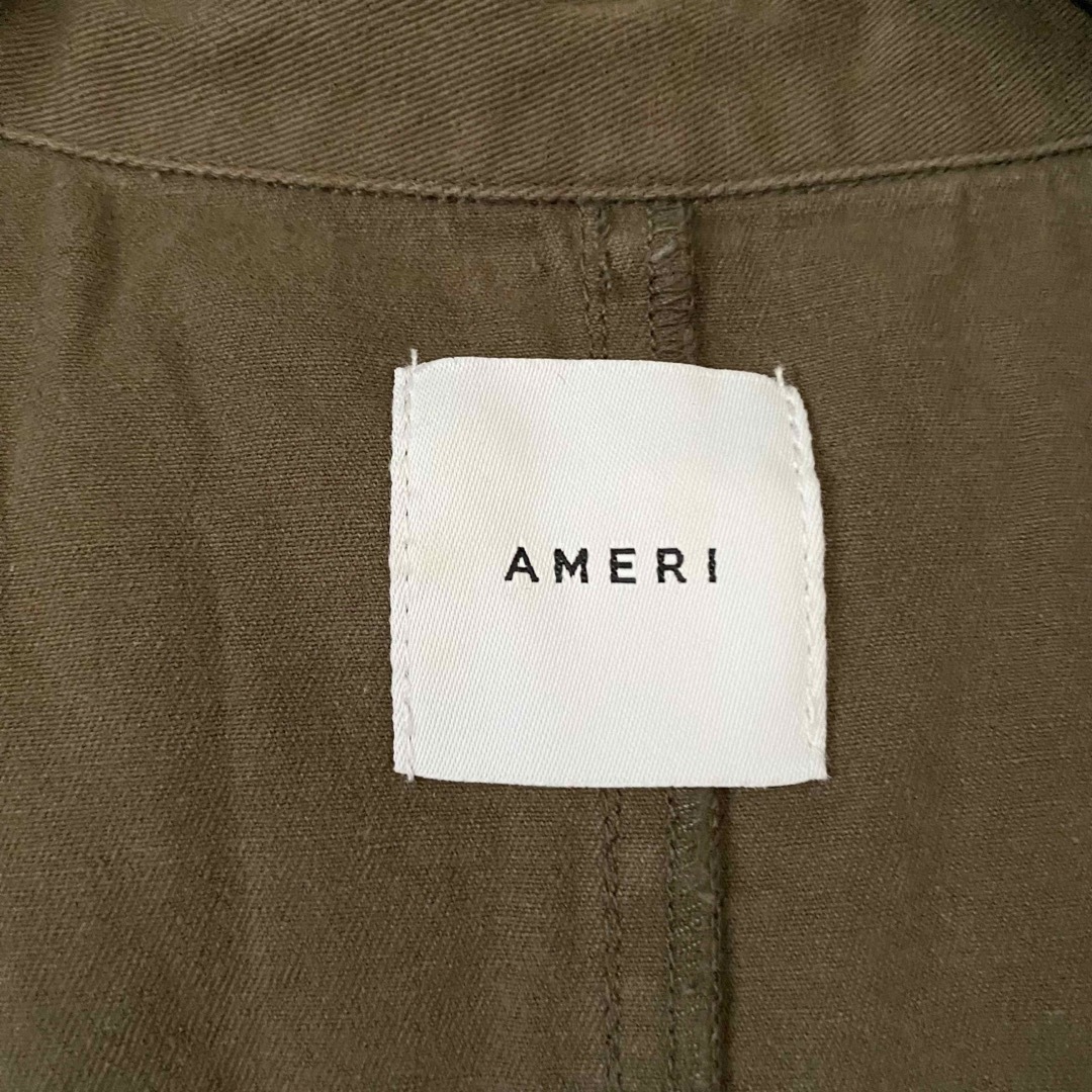 Ameri VINTAGE(アメリヴィンテージ)のアメリ AMERI 異素材 切替 レイヤード シャツ ミリタリージャケット レディースのトップス(シャツ/ブラウス(長袖/七分))の商品写真