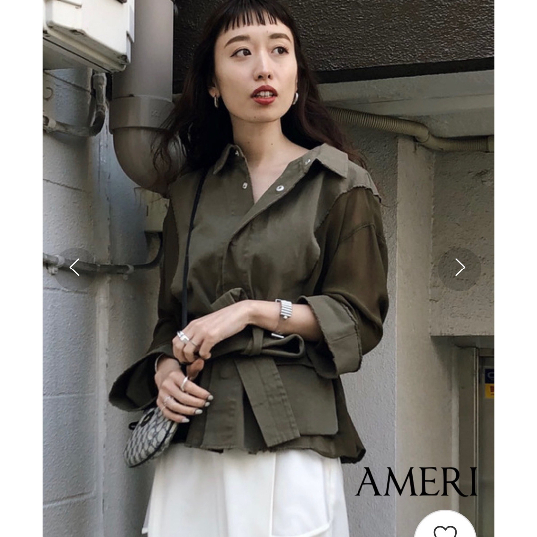 Ameri VINTAGE - アメリ AMERI 異素材 切替 レイヤード シャツ