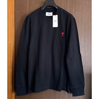 マルタンマルジェラ(Maison Martin Margiela)の黒XXXL新品 AMI Paris アミ グラフィック ロゴ ロング Tシャツ(スウェット)