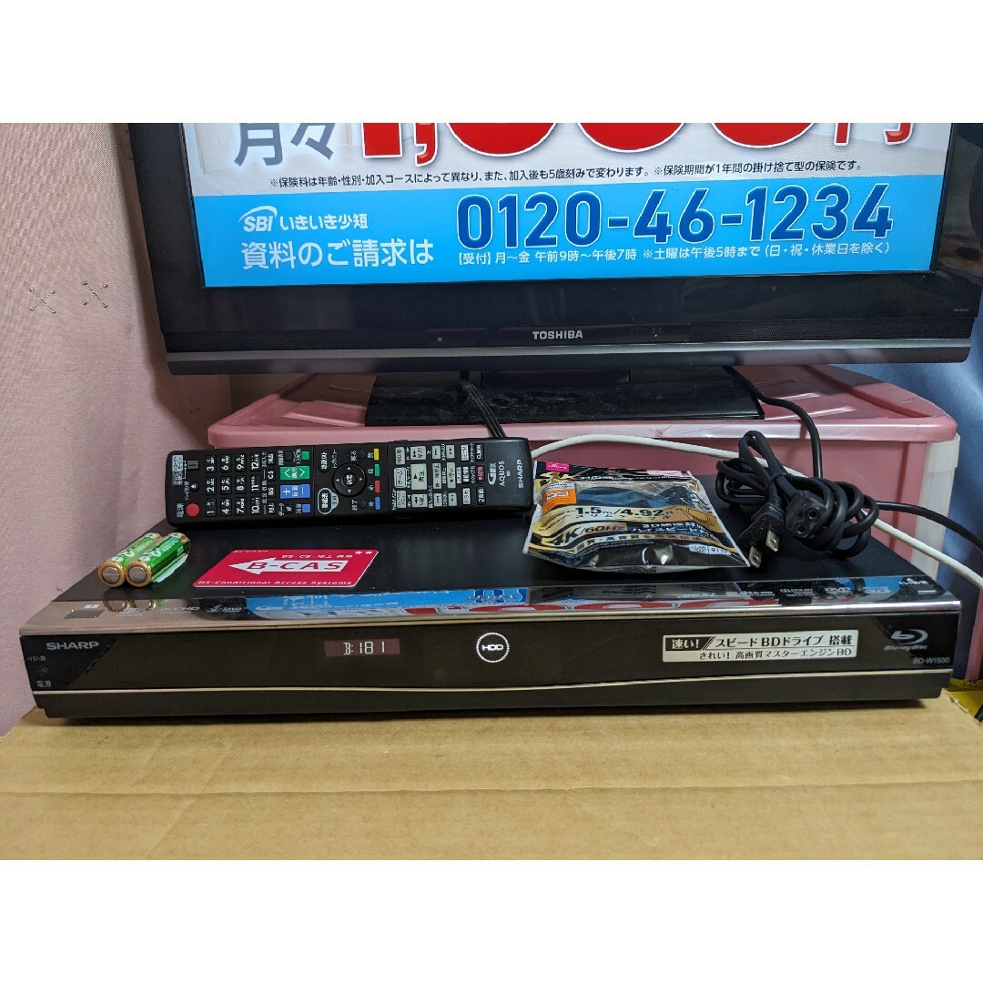 SHARP ブルーレイレコーダー BD‐W1500【完動品】-
