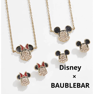 ディズニー(Disney)のDisney × BAUBLEBAR ミッキーミニー　ピアス＆ネックレスのセット(ピアス(両耳用))