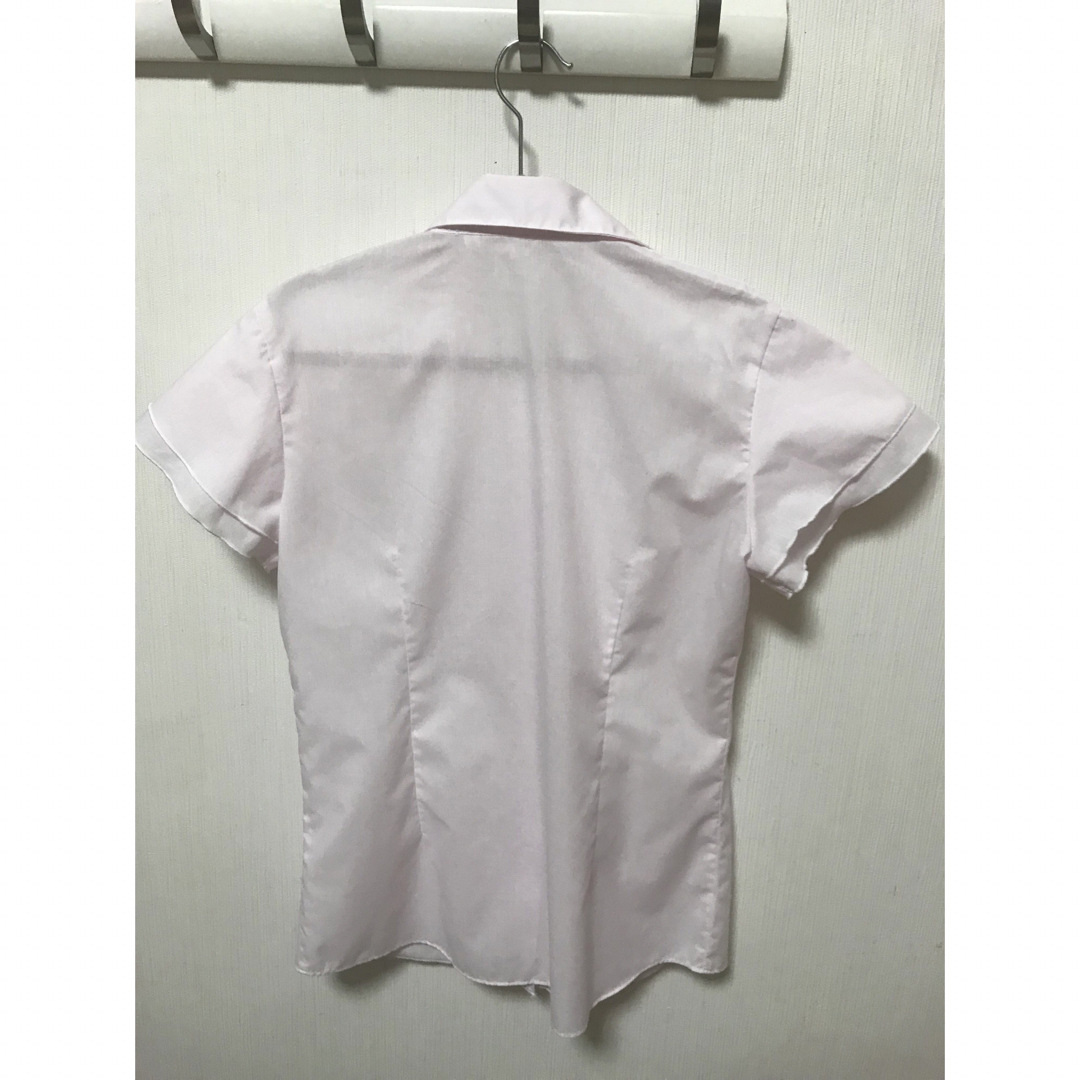 ピンク　半袖シャツブラウス レディースのトップス(シャツ/ブラウス(半袖/袖なし))の商品写真