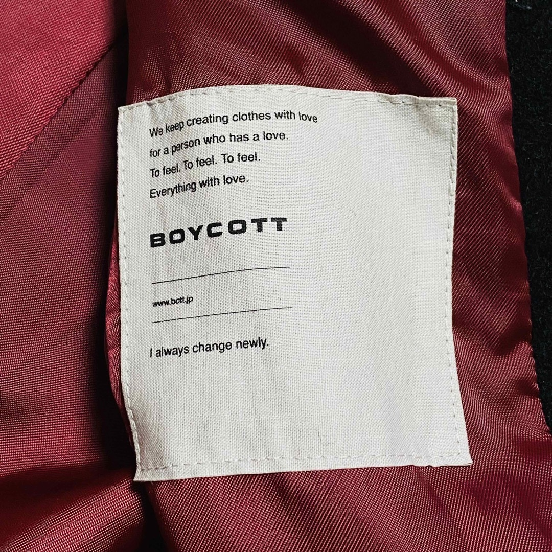 BOYCOTT(ボイコット)のBOYCOTT　ボイコット　ライダースジャケット　ジャケット　ブラック メンズのジャケット/アウター(ライダースジャケット)の商品写真