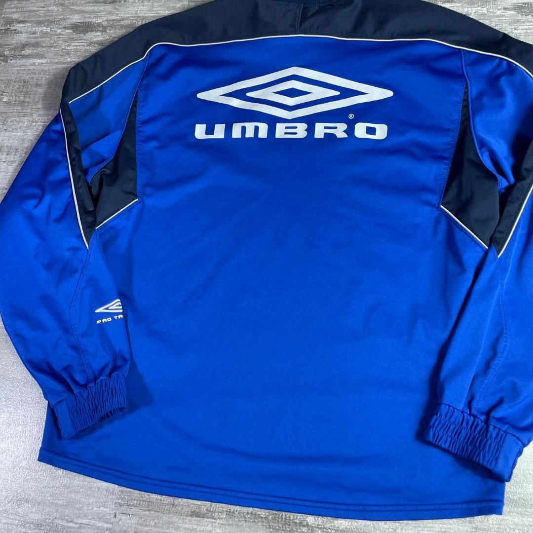 Y2K UMBRO アンブロ イングランド プルオーバーシャツ スウェット 青